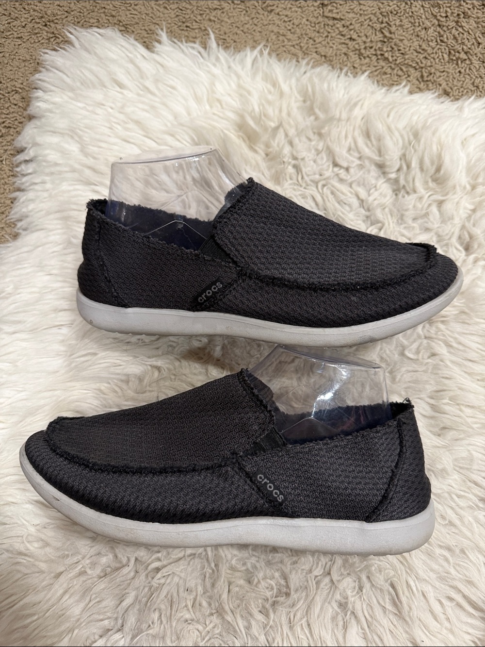 Crocs Charcoal Gray Santa Cruz Slip-On Loafers size men's 8